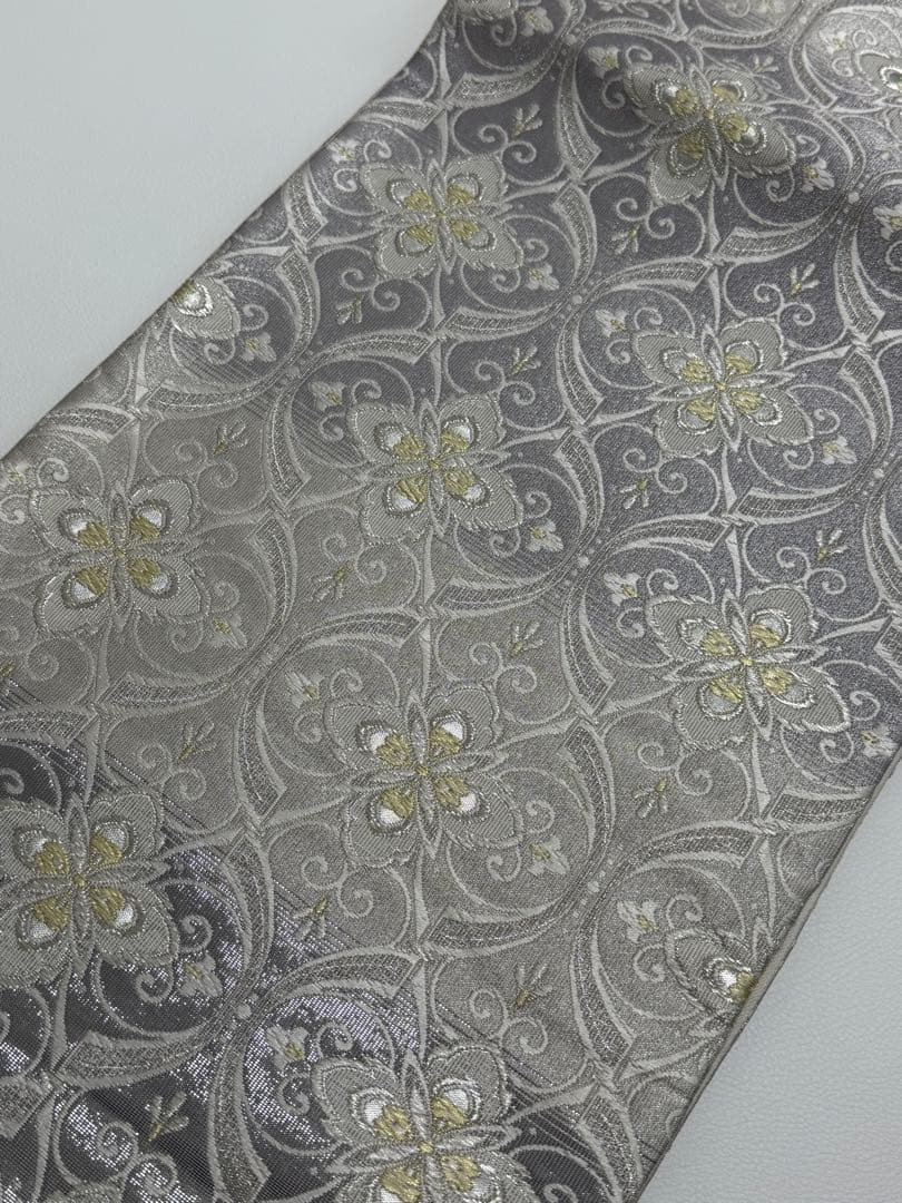 【新品未使用】 志都香織物　袋帯　西陣織　未仕立て　正絹　フォーマル　プラチナ箔