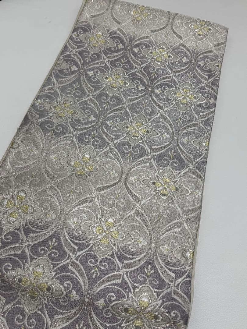 【新品未使用】 志都香織物　袋帯　西陣織　未仕立て　正絹　フォーマル　プラチナ箔