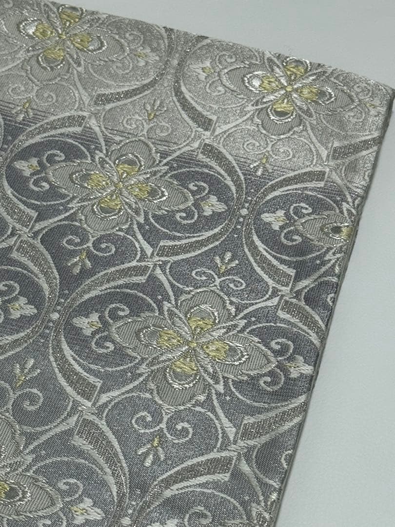 【新品未使用】 志都香織物　袋帯　西陣織　未仕立て　正絹　フォーマル　プラチナ箔