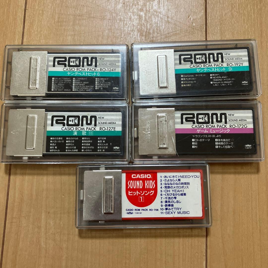 CASIO PT-380 ピッカピカトーン　キーボード・マイク・ROM5本セット