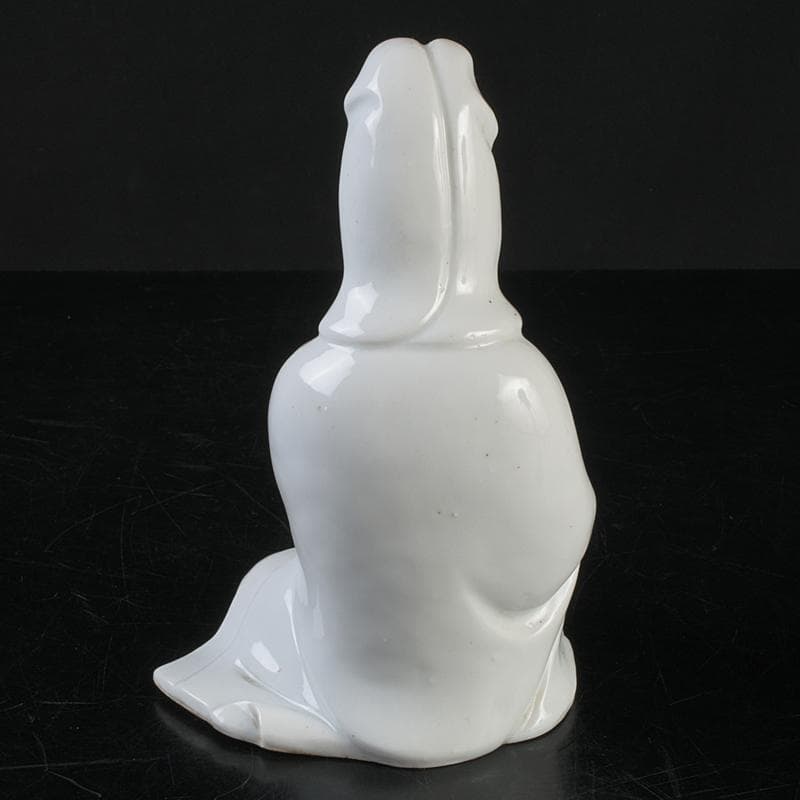 中国　徳化窯　白磁　観音像　仏像　置物　M　R9085