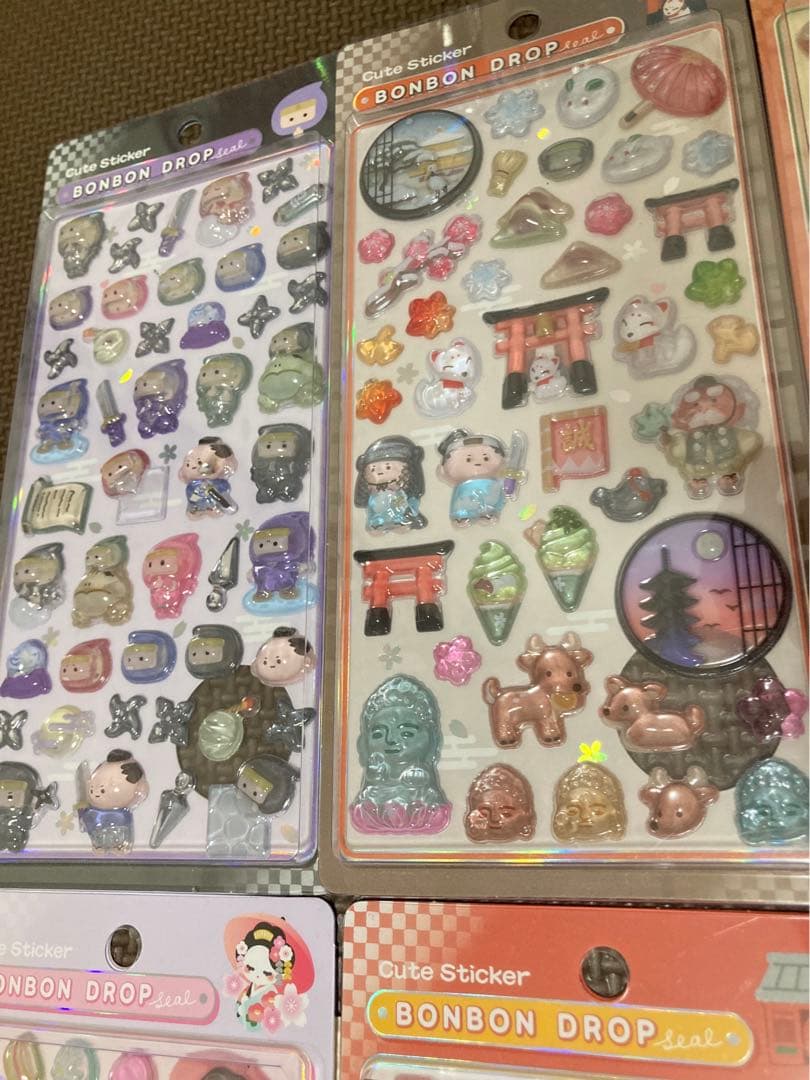 和柄　ボンボンドロップシール　6シートセット