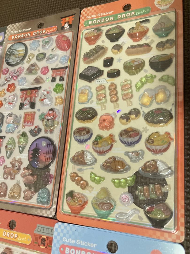和柄　ボンボンドロップシール　6シートセット