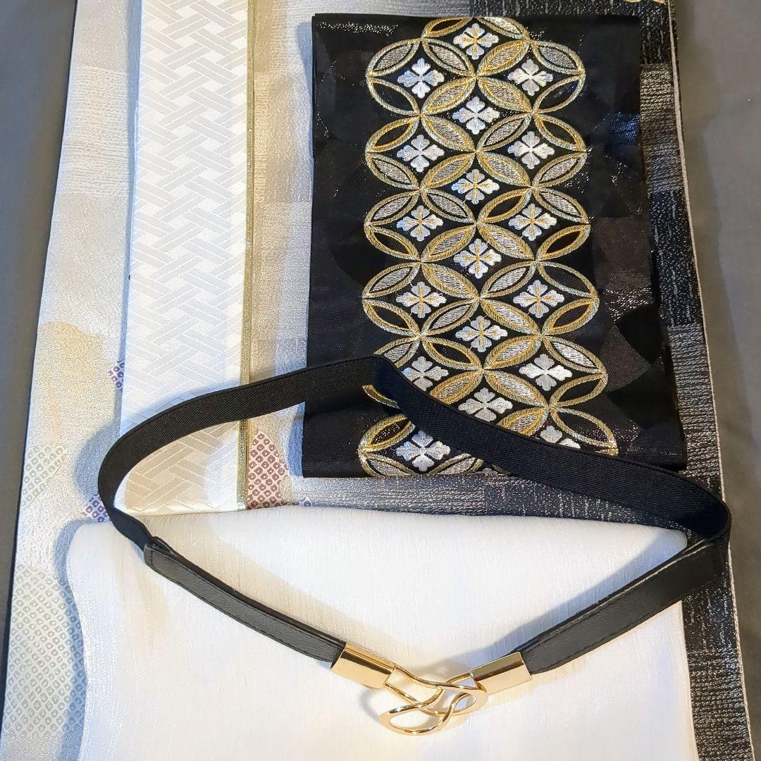 振袖セット 振袖フルセット 正絹振袖 駒刺繍 薔薇 銀通し 金銀系 黒紫青 66