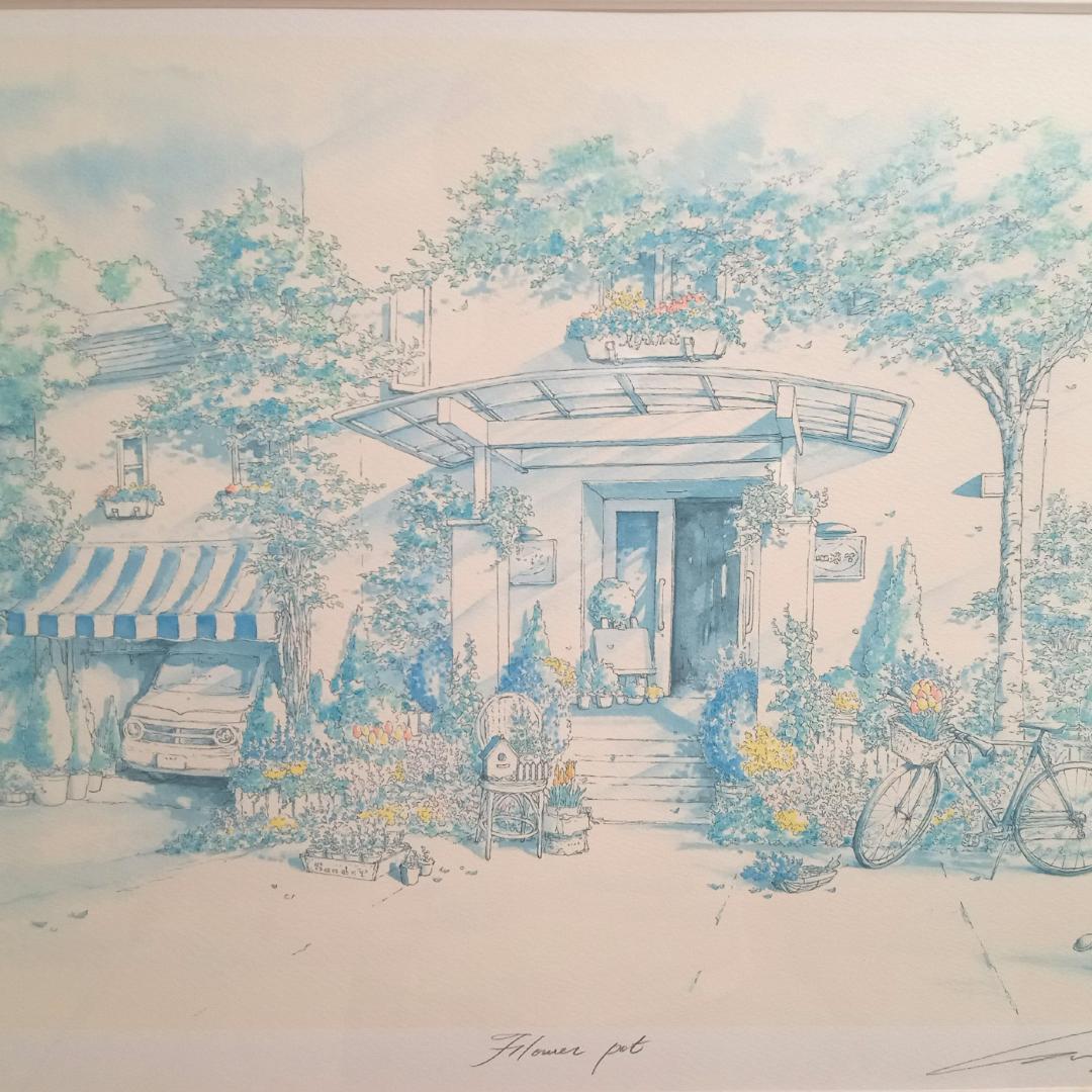 内田新哉 リトグラフ FLOWER POT（フラワー・ポット） 限定28/300