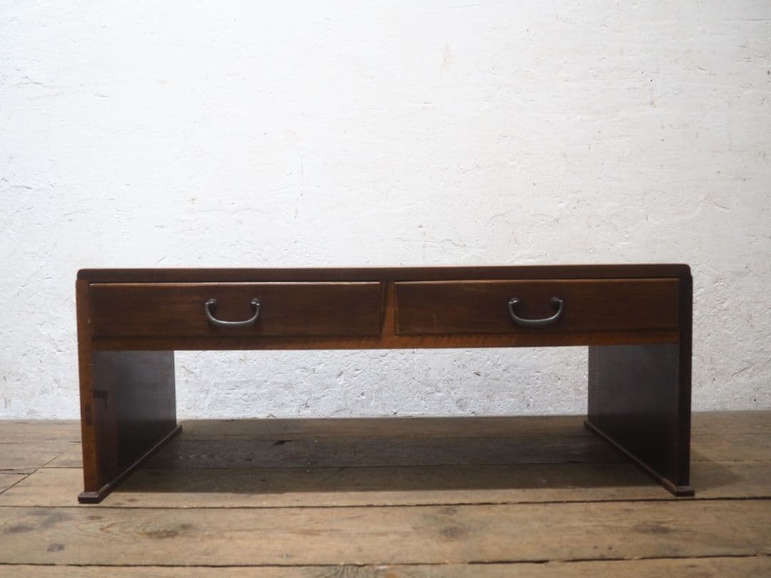 1239 アンティーク　文机　ローテーブル　引き出し　陳列台　古家具　レトロ