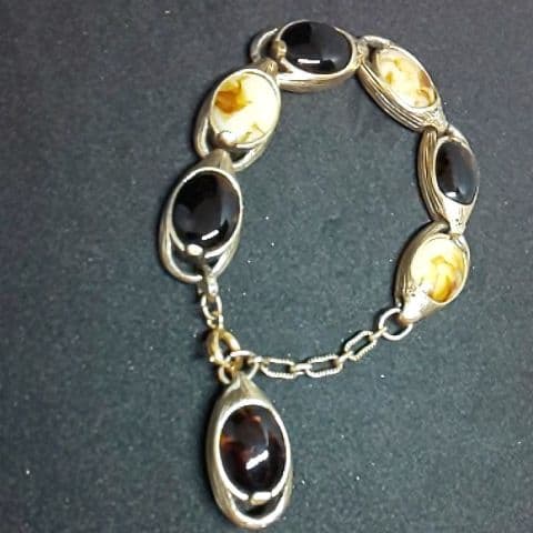 イギリス ヴィンテージ MIRACLE社 琥珀のブレスレット