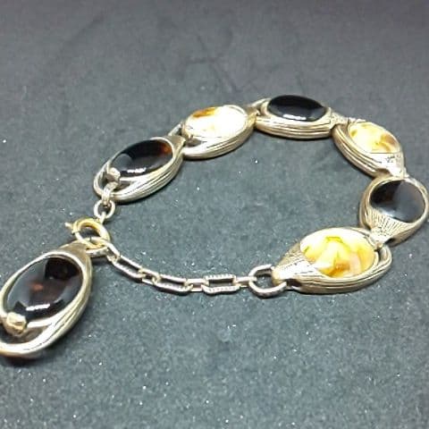 イギリス ヴィンテージ MIRACLE社 琥珀のブレスレット