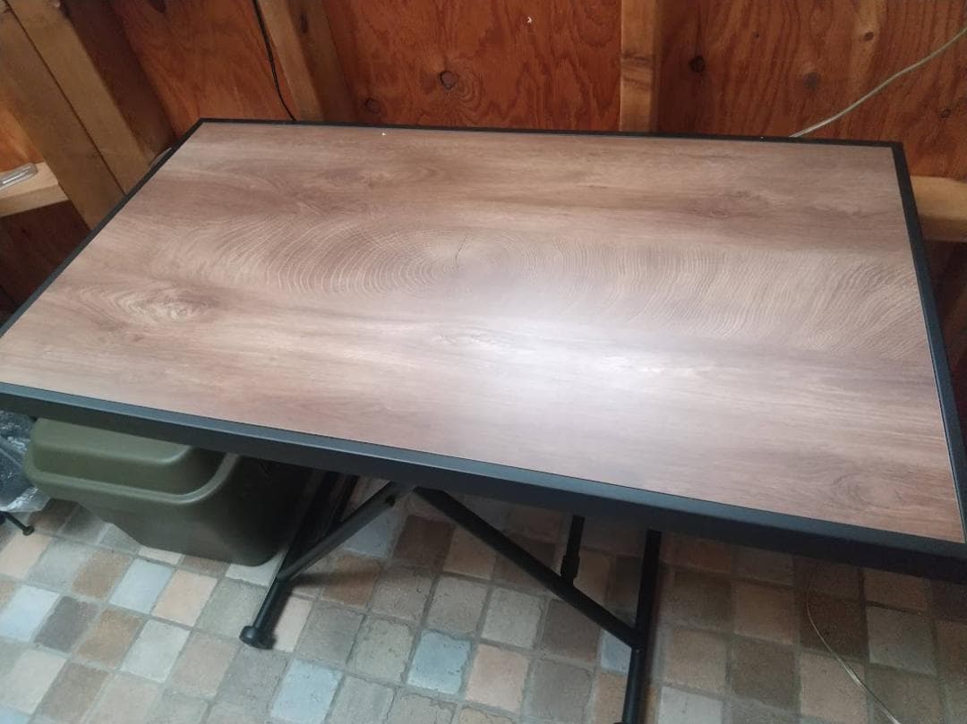 昇降式テーブル デスク （アイアン＆木目調）