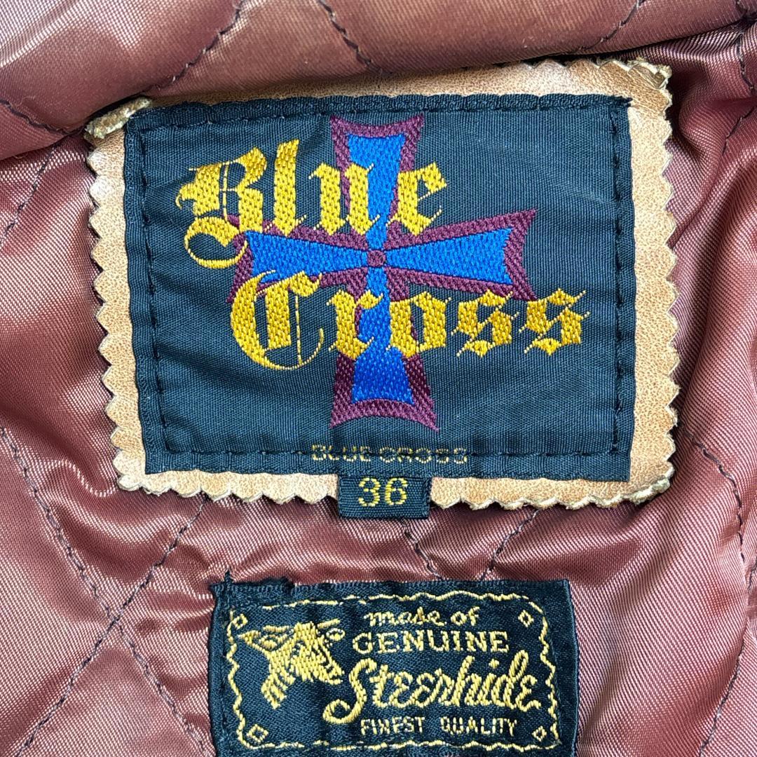 高級 A2 type シングルライダース ジャケット 36 BlueCross