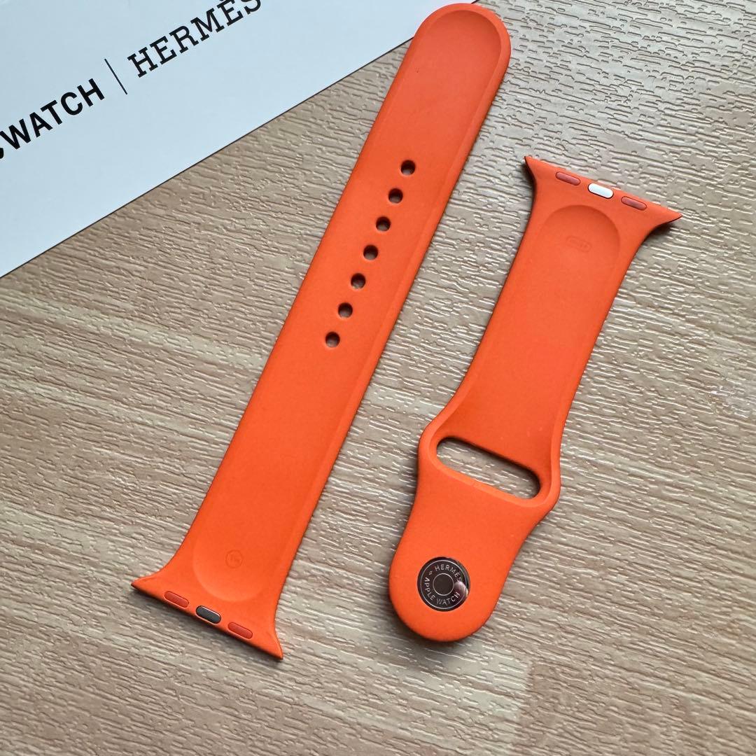 2390 美品　Apple Watch エルメス　オレンジ　スポーツ　バンド