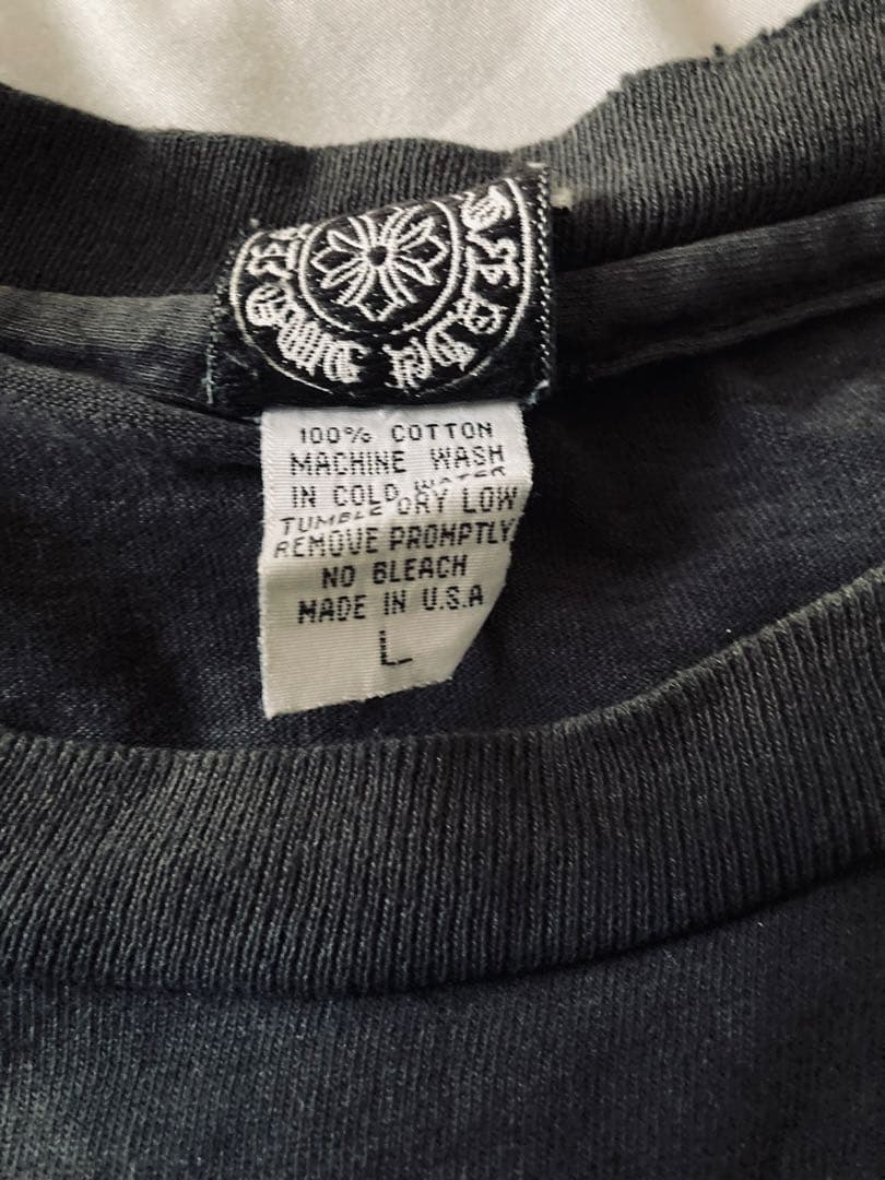 クロムハーツ ブラックTシャツバックスクロールロゴ