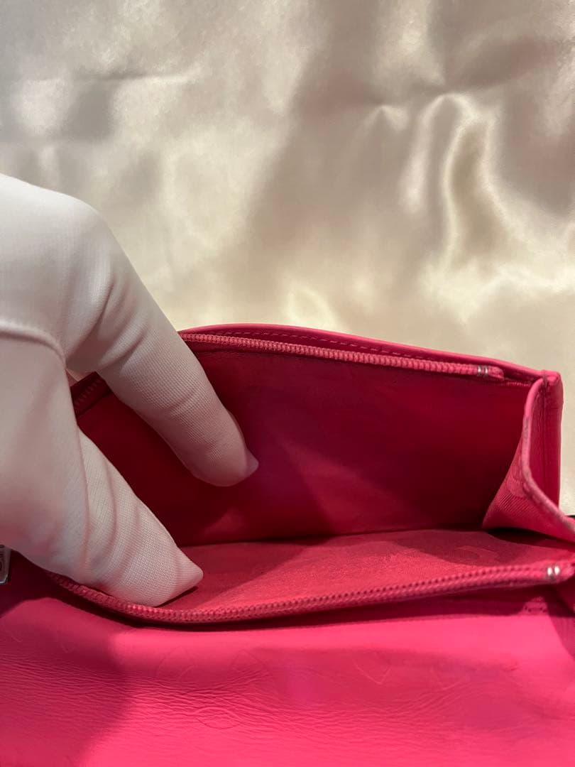 CHANEL カンボンライン　二つ折り長財布　正規品　リペア