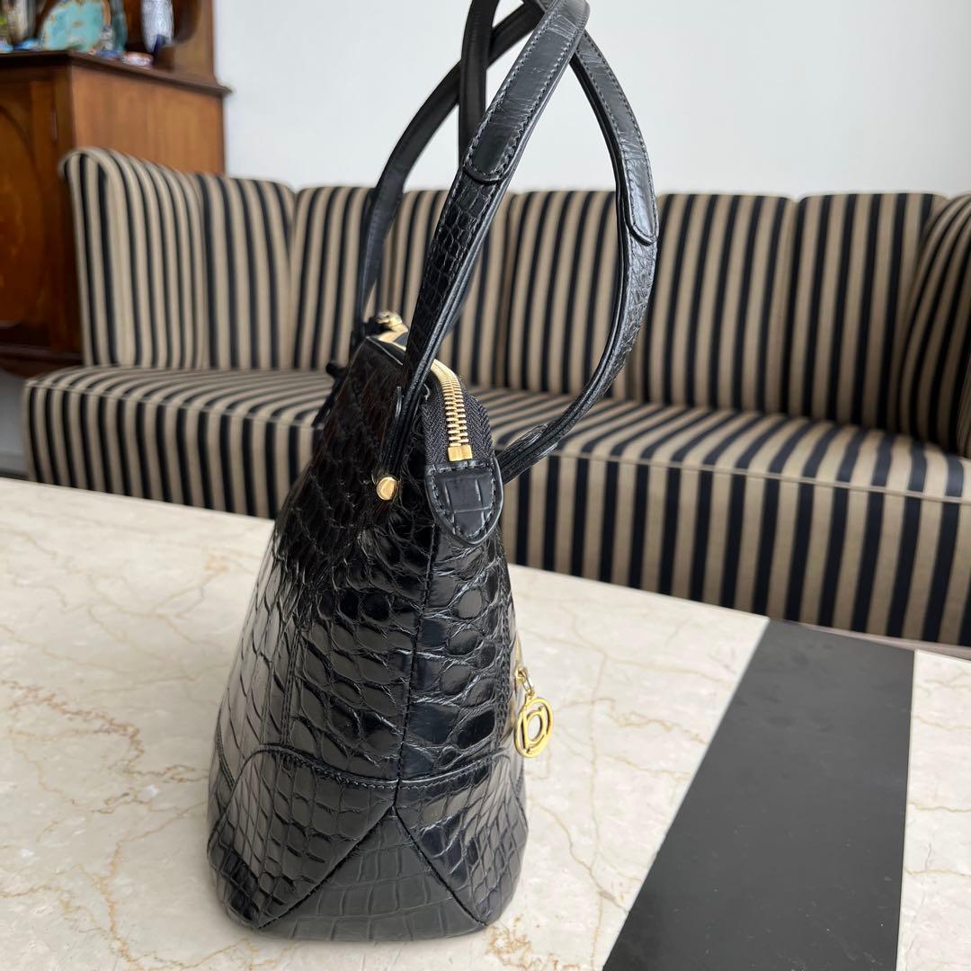 ボーグラン JRA 376 クロコダイル 黒 レディース トートバッグ