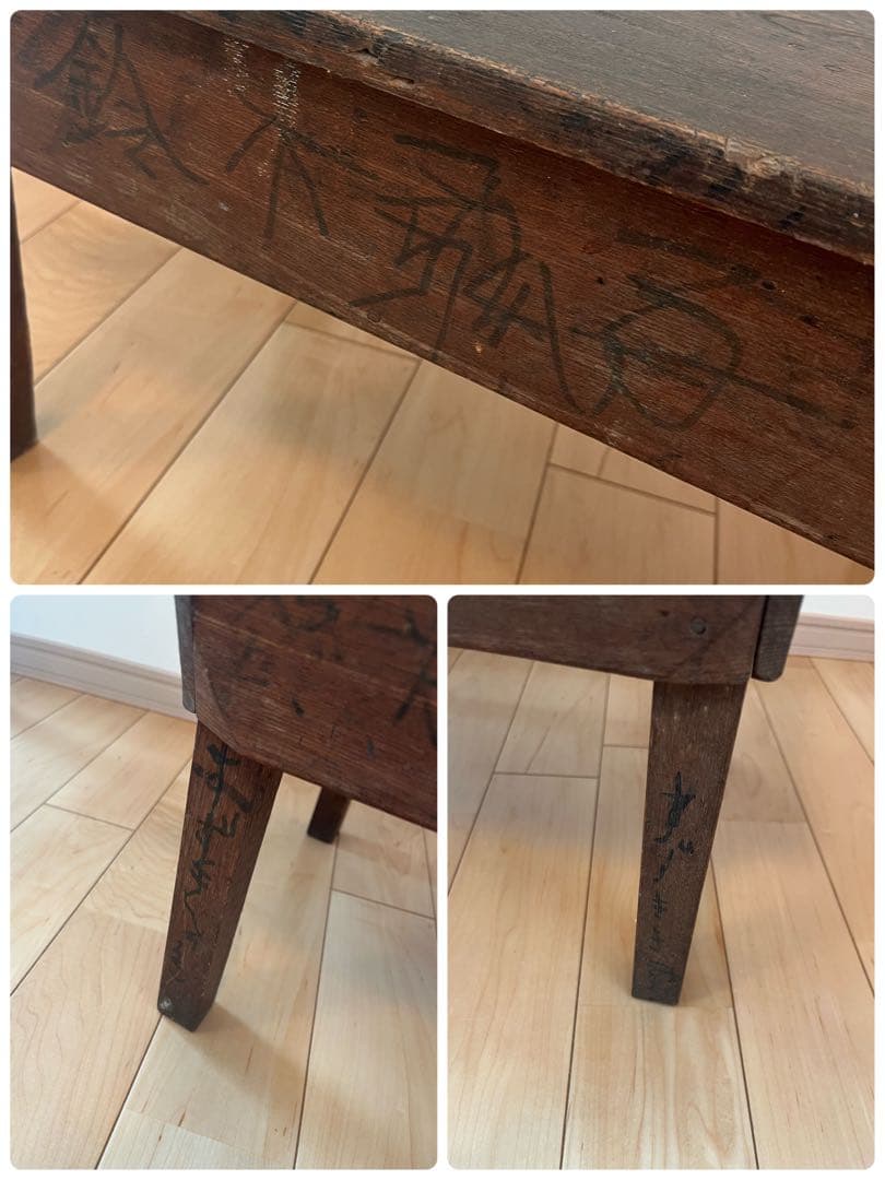 アンティーク レトロ 古家具 引き出し付き小机