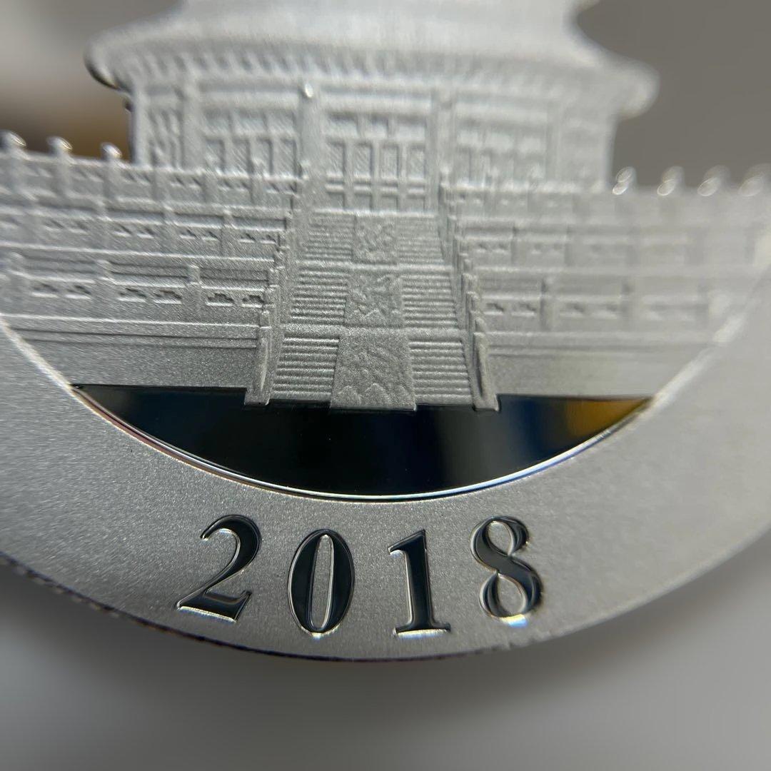 【純銀】2018年パンダ銀貨　10元　カプセル付き③