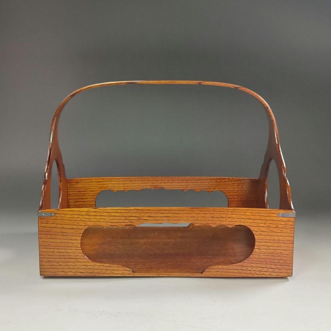 ウ290 莨盆『上杉満樹作』『鵬雲斎好写　手座眉透煙草盆　共箱』茶道具　漆塗