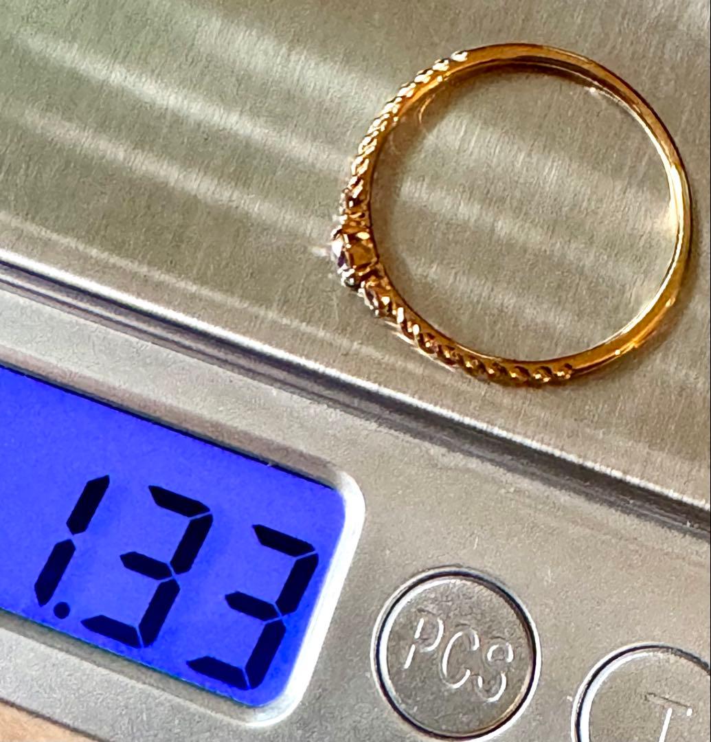 K18YG*18号*ダイヤモンドリング*大きめサイズ*指輪