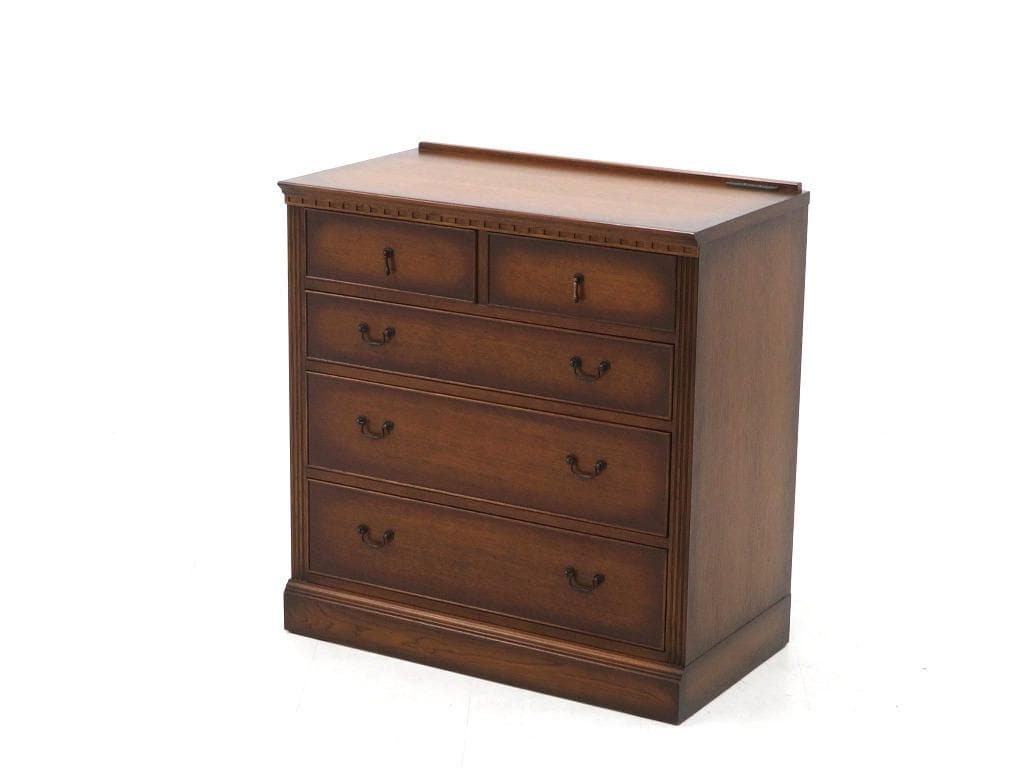 展示品　上坂木材　オーク材　ブルックス　4段　チェスト　整理箪笥　キャビネット