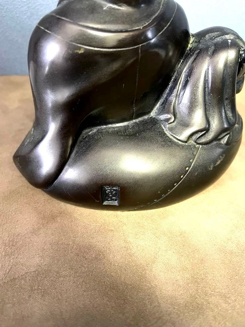 『高岡銅器』布袋様の置物　越井栄山作品