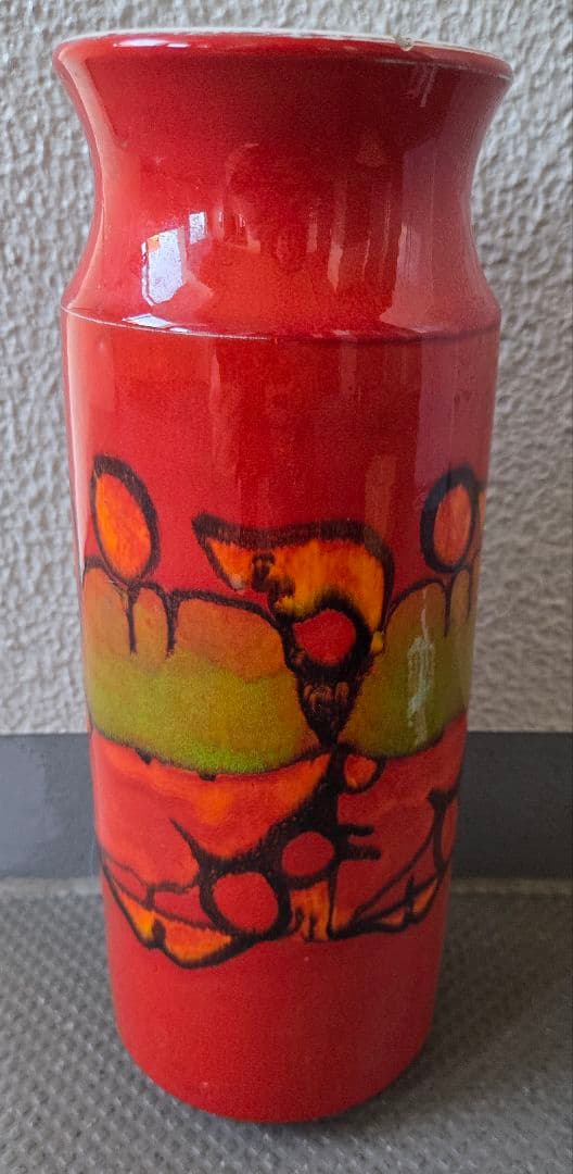 ヴィンテージ品 プール・ポタリー デルフィスシリーズ 幾何学模様 花瓶