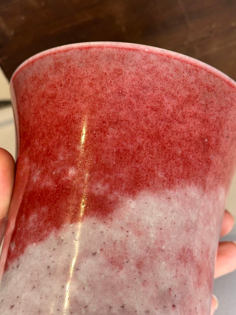 中国 大明宣徳年製 紅釉 瓶 骨董品 共箱