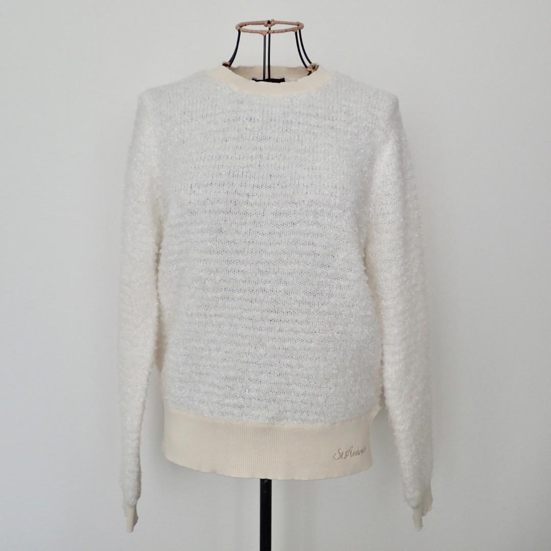 セントアンドリュース　ファンシークルーネックニットプルオーバー　サイズL