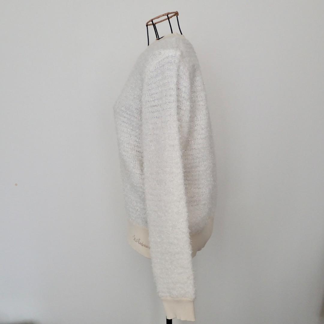 セントアンドリュース　ファンシークルーネックニットプルオーバー　サイズL