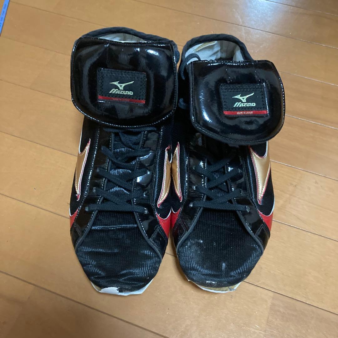 Mizuno ボクシングシューズ 黒/赤/金
