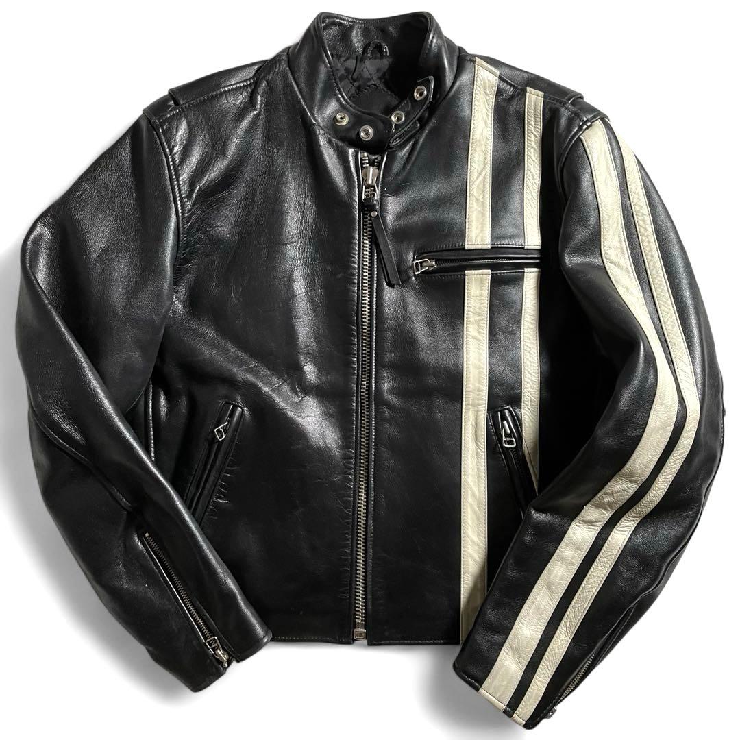 ウインドアーマー レザージャケット USA Leather ストライプ