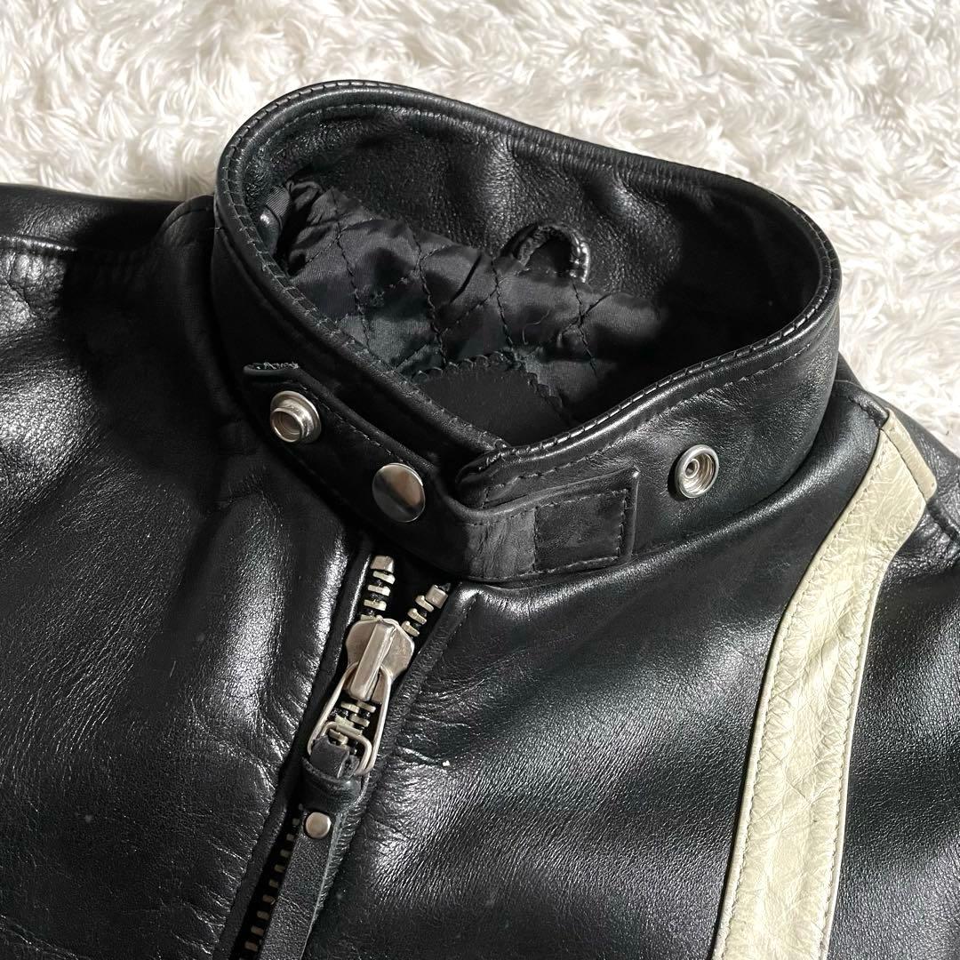 ウインドアーマー レザージャケット USA Leather ストライプ