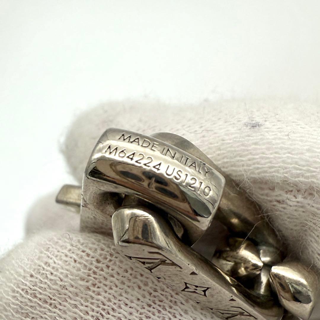 ルイヴィトン ブレスレット コリエ チェーン モノグラム シルバー メンズ