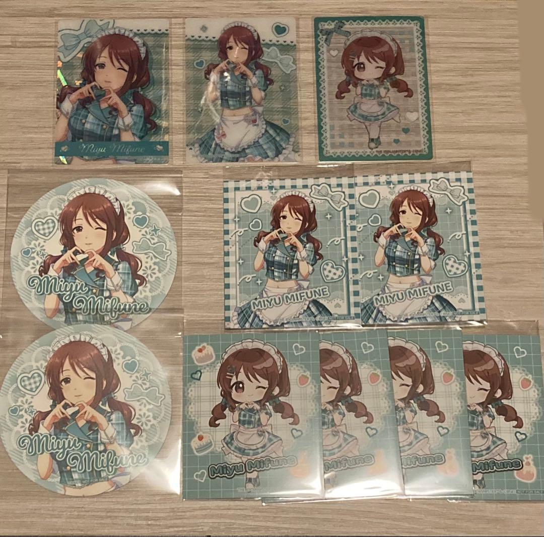 三船美優 スイパラ 缶バッジ クリアカード コースター まとめ売り デレマス