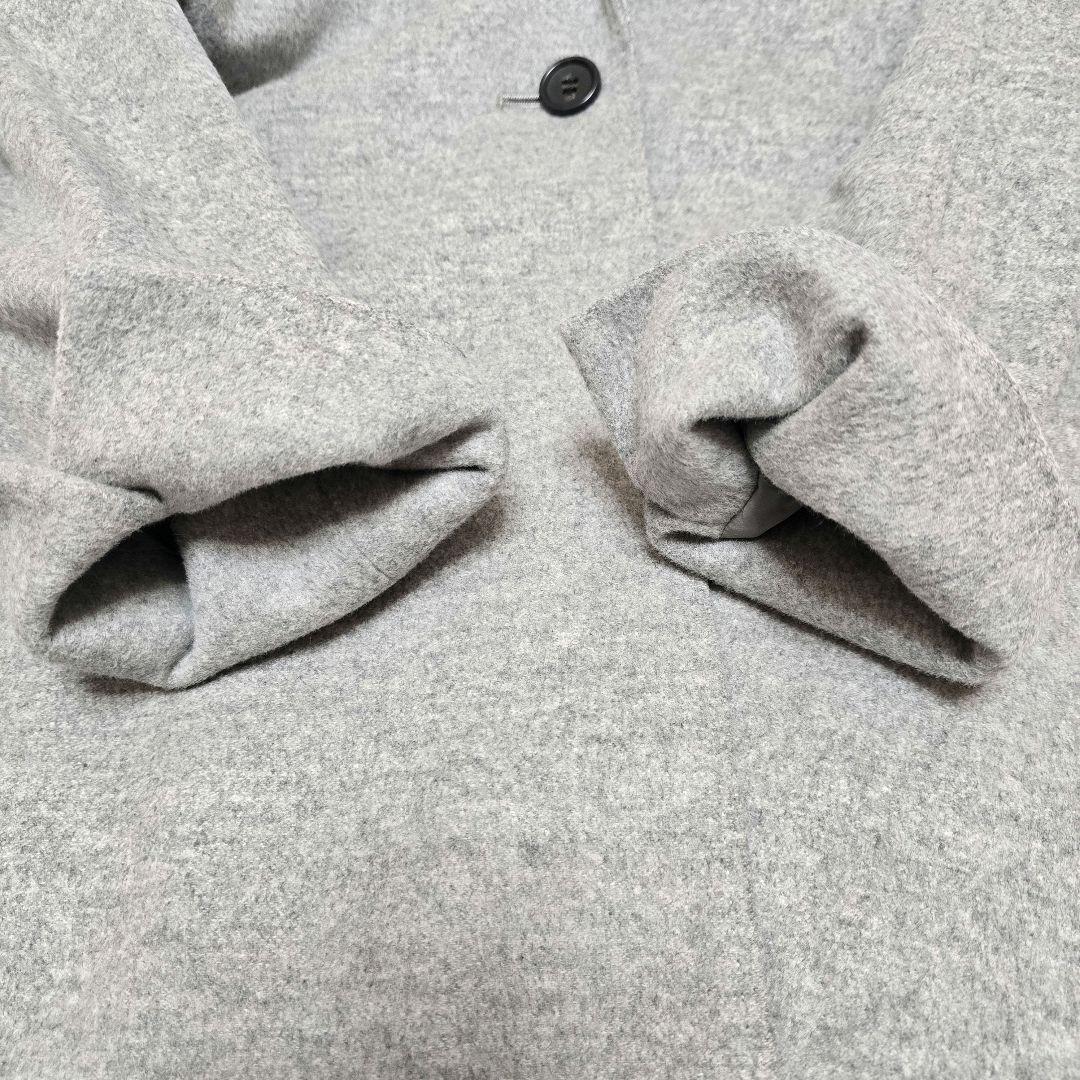 ☆23区☆ウールカシミヤ/ビーバー チェスター コート/ライトグレー36