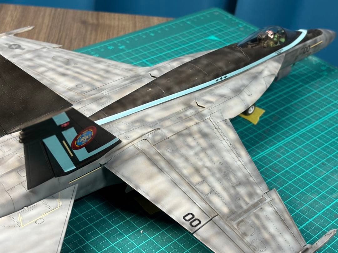 戦闘機　プラモデル　完成品　ハセガワ　1/48 F/A18-E