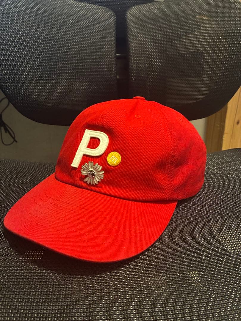 帽子 peaceminusone BALL CAP #1 RED