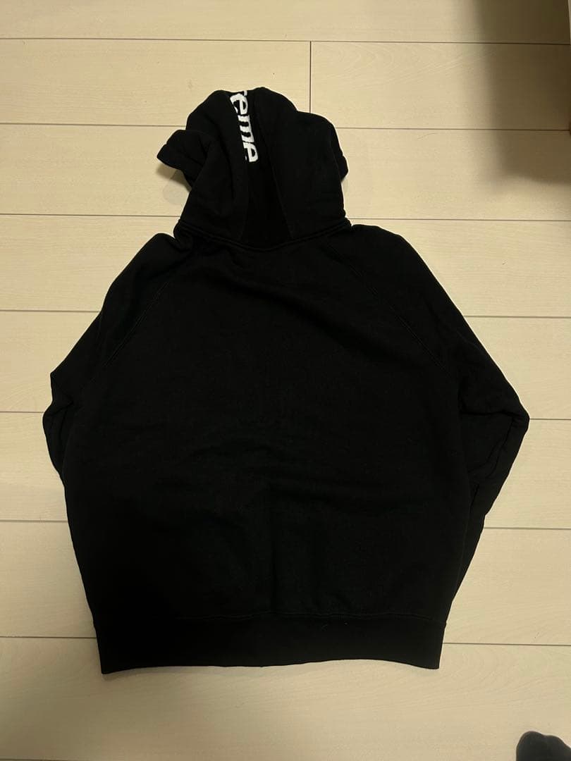 Supreme ブラック ジップアップパーカー
