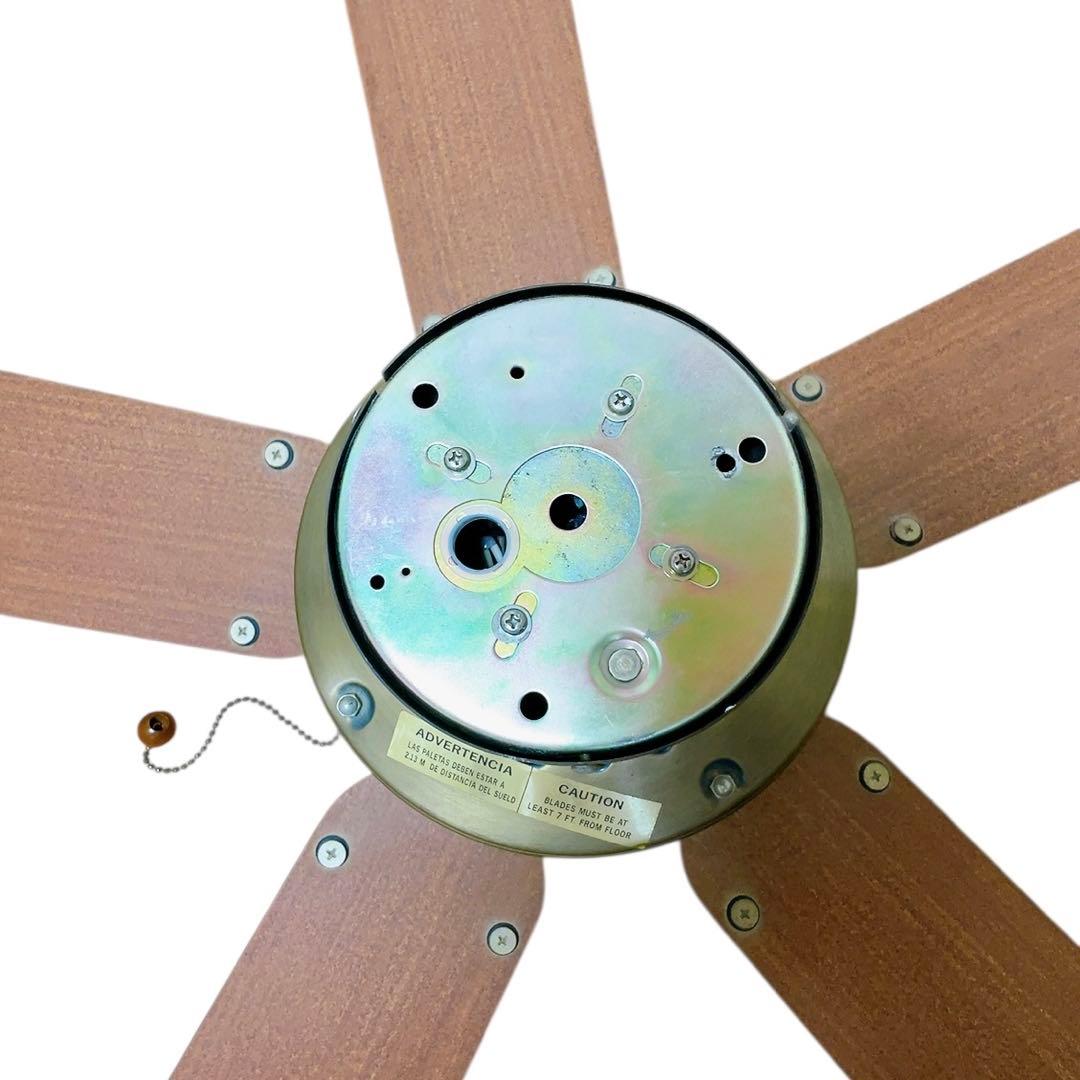 【ライダーマン】シーリングファン 5枚 羽根 木製 ブラウン 茶