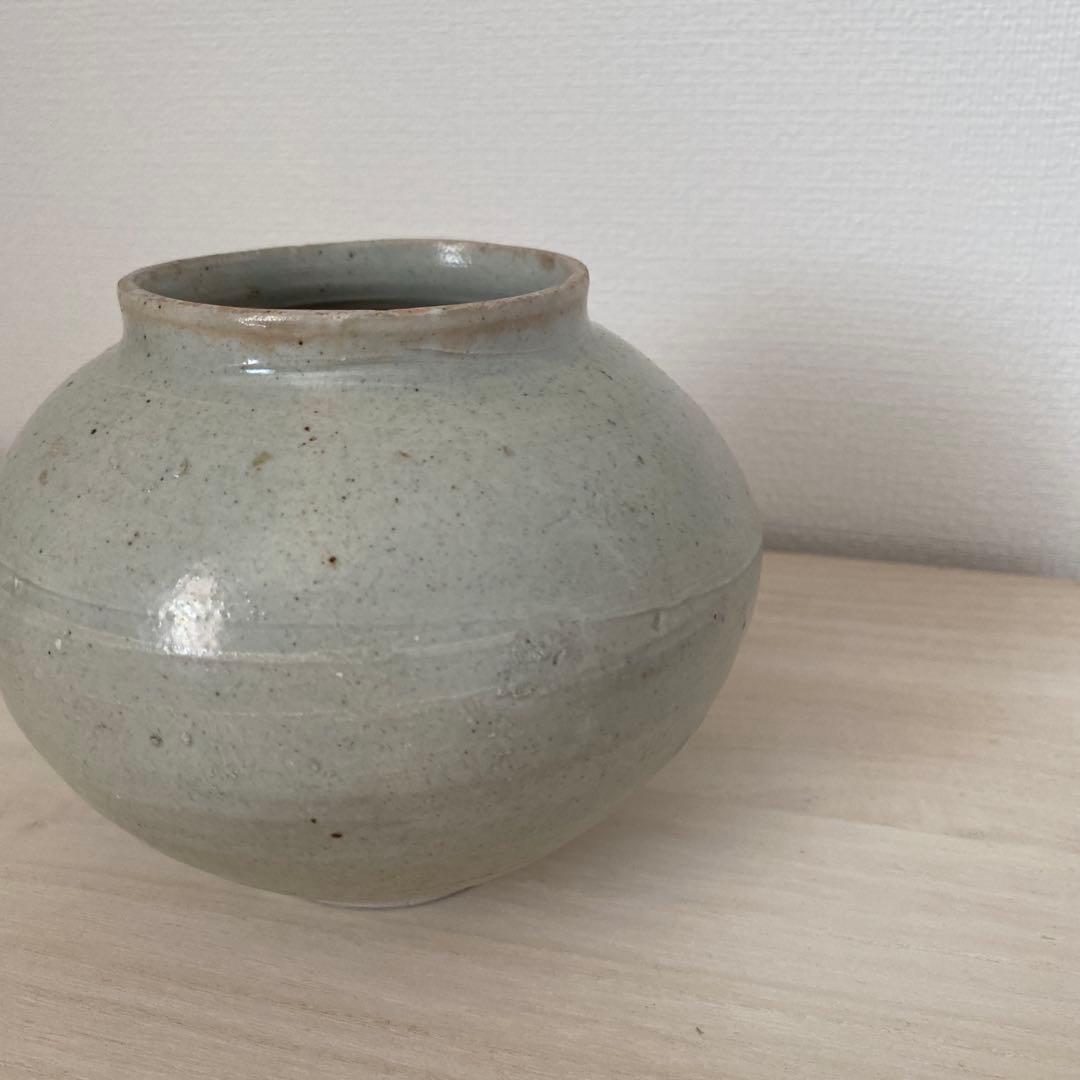 李朝 白磁 小壺 高さ11cm 花入