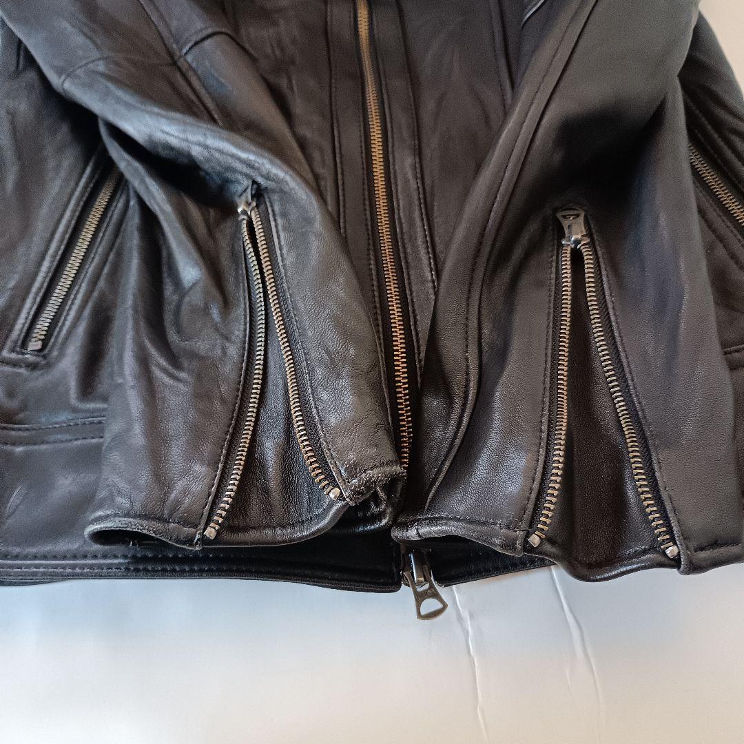 美品✦Jackrose ジャックローズ ファー付　ラクーン ライダース 黒