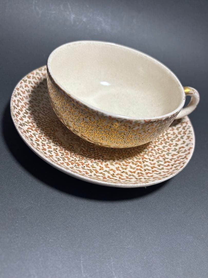 薩摩焼　カップ&ソーサー　里帰り品