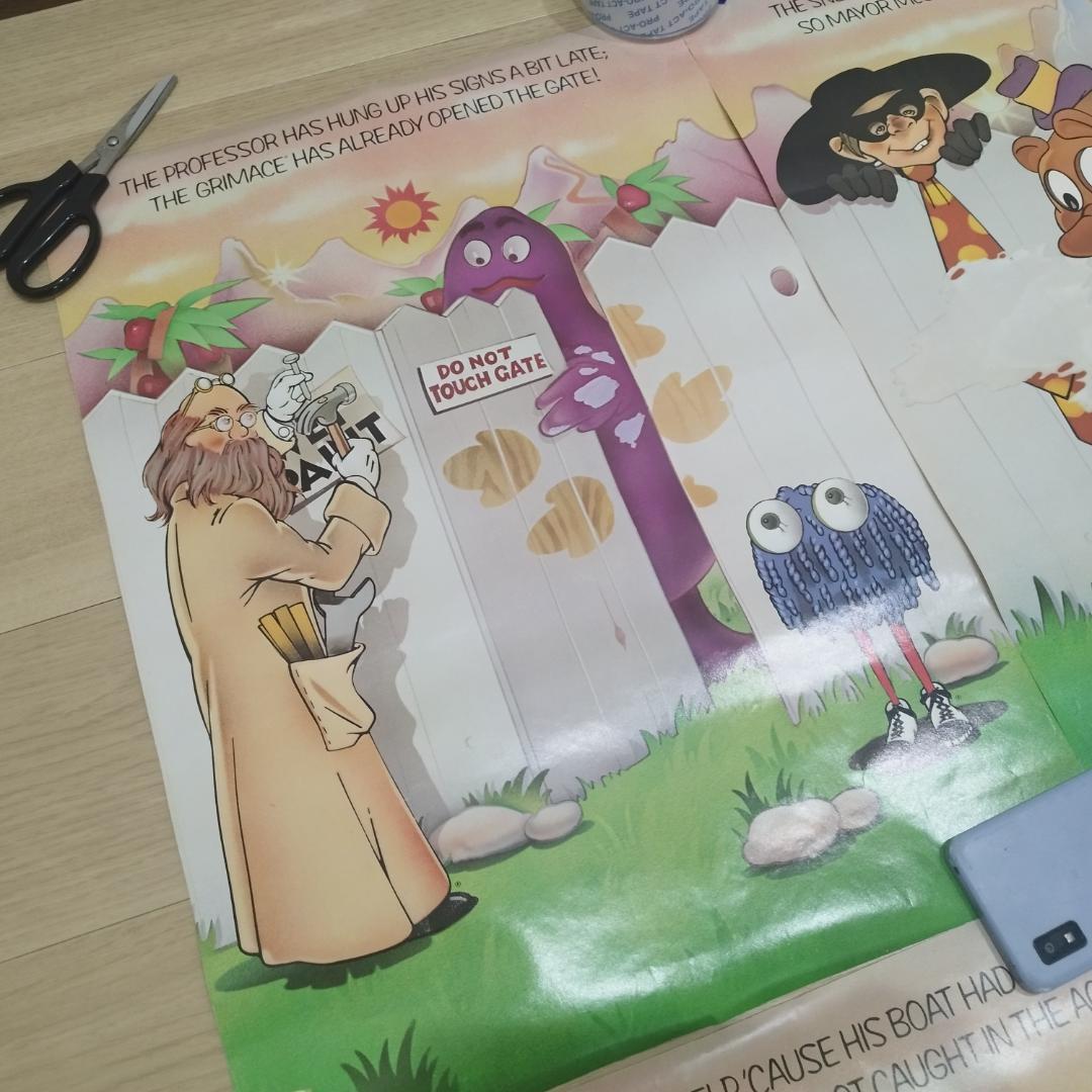 マクドナルドランド キャラクター ポスター 1976年 McDonal hE1T