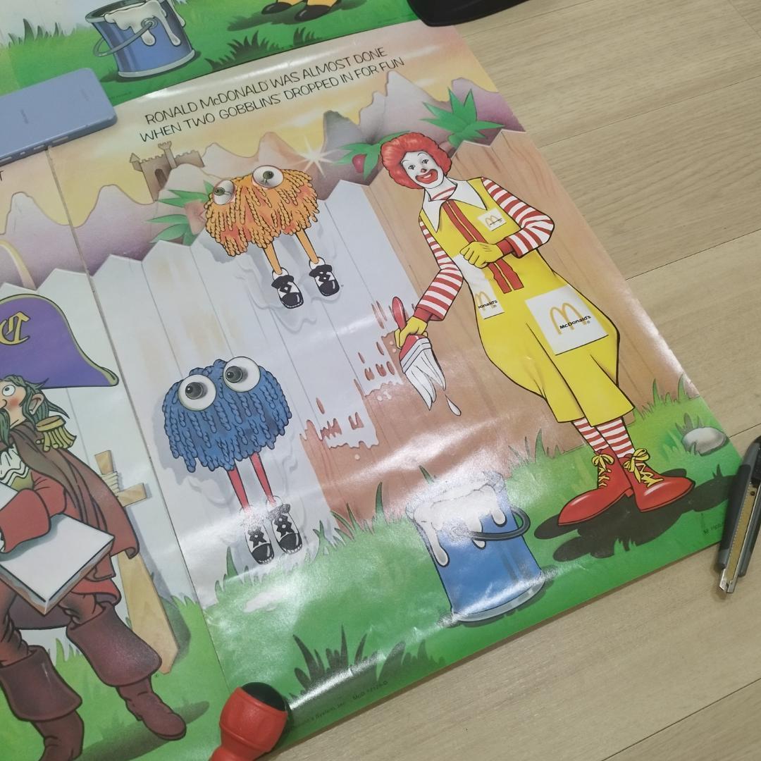 マクドナルドランド キャラクター ポスター 1976年 McDonal hE1T