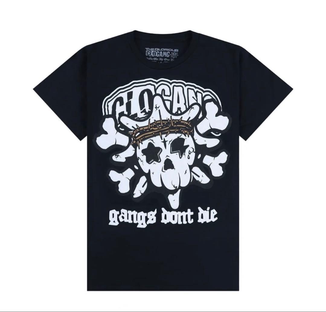 Glogang スカル Tシャツ ブラック S
