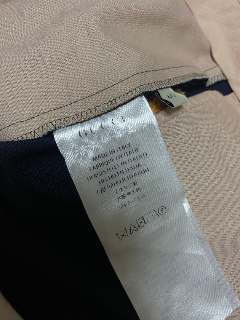 GUCCI 花柄刺繍 パンツ センタープレス