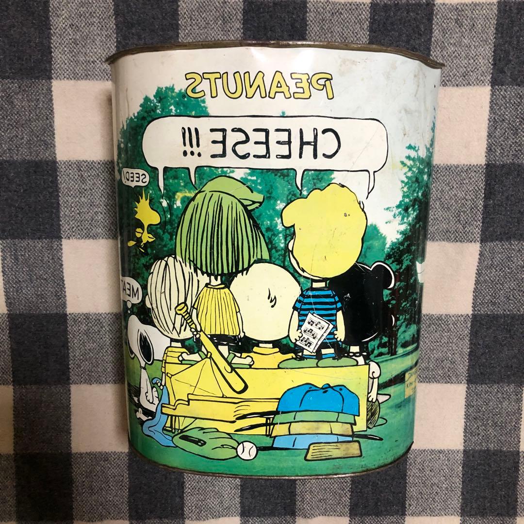 ビンテージ　スヌーピー　ゴミ箱　ピーナッツ　アンティーク　雑貨　60's