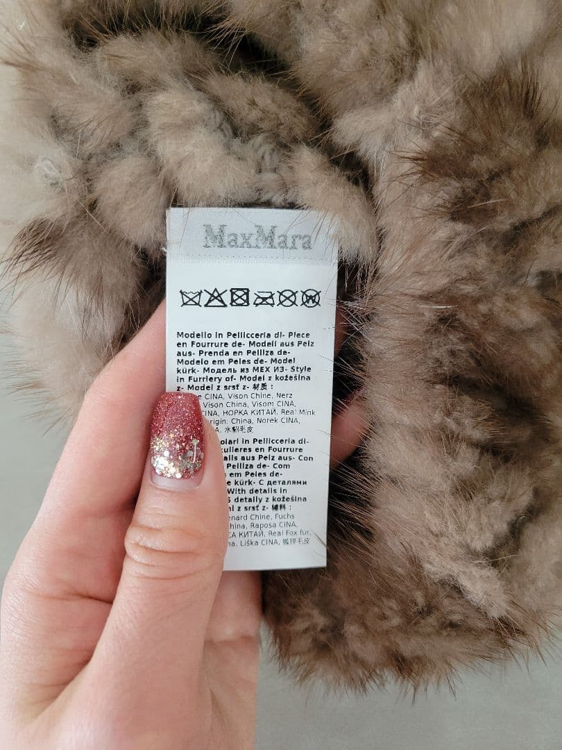 MaxMara ミンク フォックス ファー帽子 定価7万円