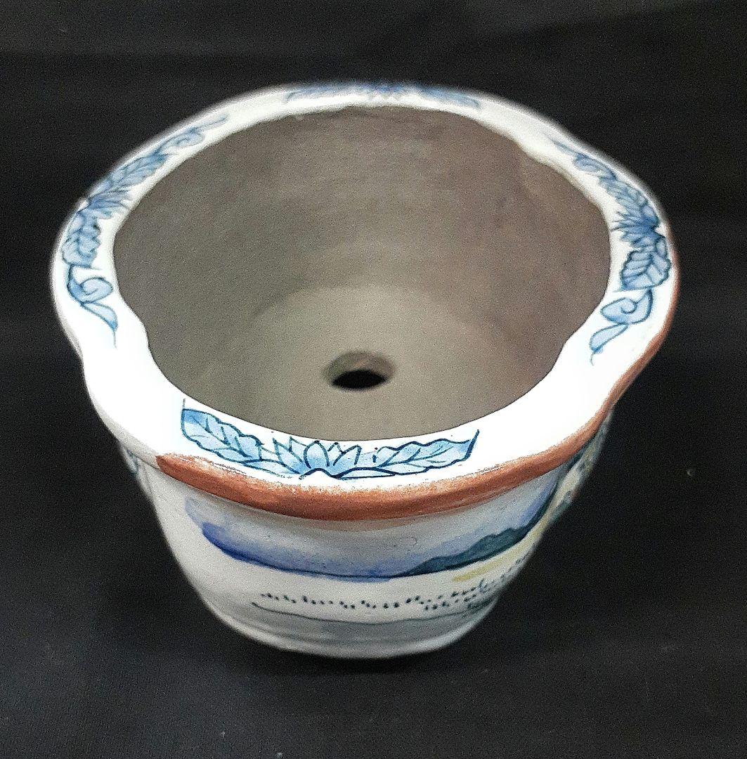 019.【陶翠窯】モッコ型３号盆栽鉢/植木鉢