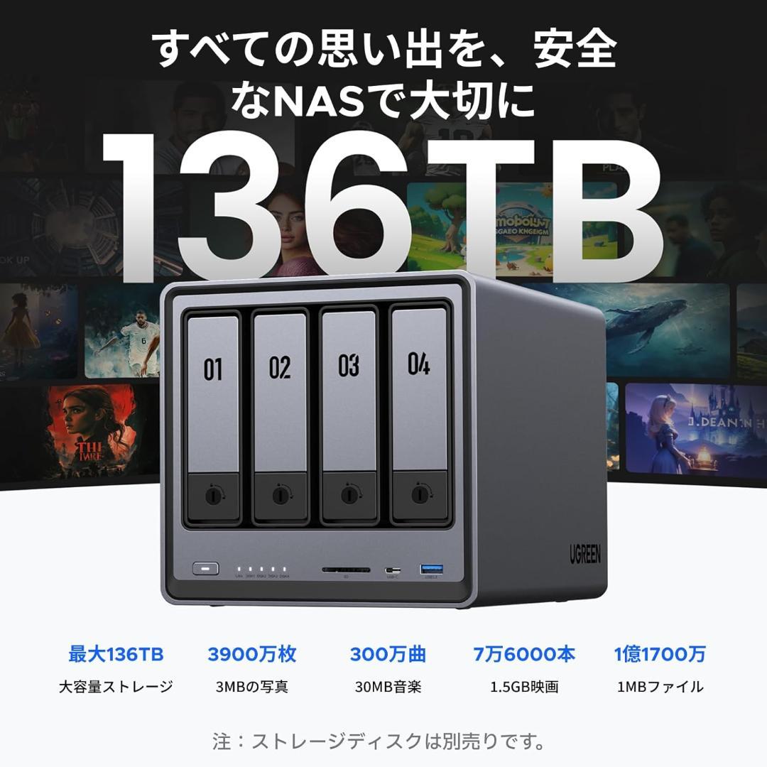 【新品未開封】UGREEN NASync DXP4800 4-Bay