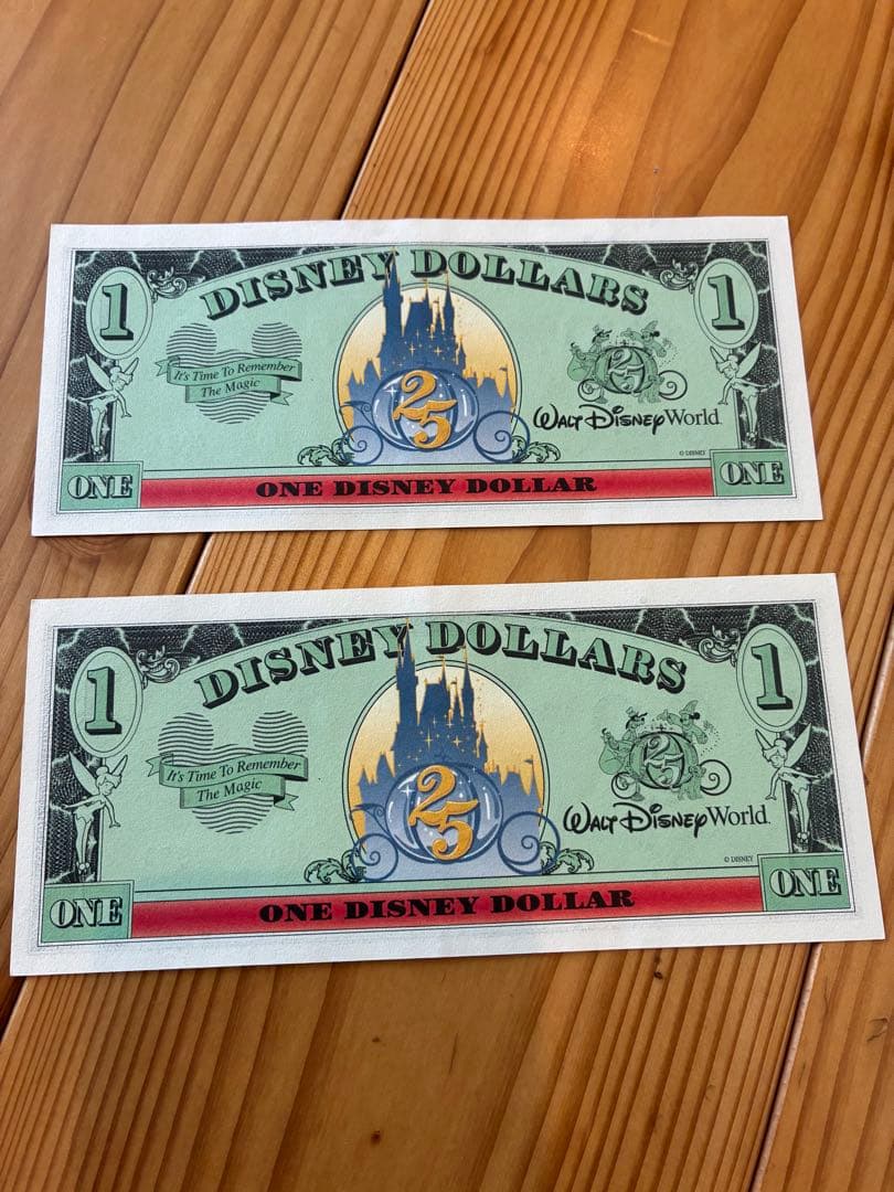 ディズニーダラー　Disney Dollars 4枚セット